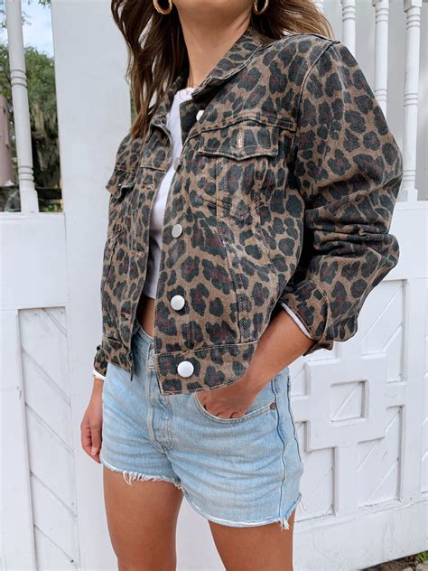 Leopard Print Denim Jacket Fashionsensored Fall Jackets Outfit