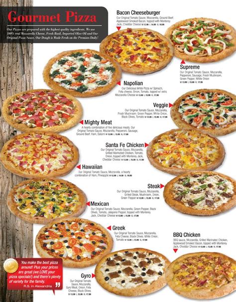 Specialty Pizzas 092014 Pizza Type Recipes Pizza Variety Food