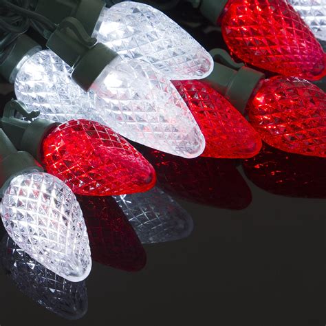 DEWENWILS 33.3ft 50 LED Christmas Lights Outdoor, Red & White Christmas ...