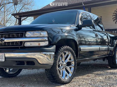 2002 Chevrolet Silverado 1500 With 22x9 24 Oe Creations Snowflakes And 33125r22 Centennial