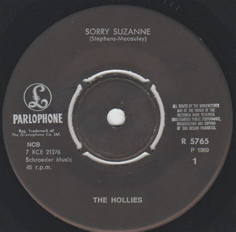 The Hollies - Sorry Suzanne (1969, Vinyl) | Discogs