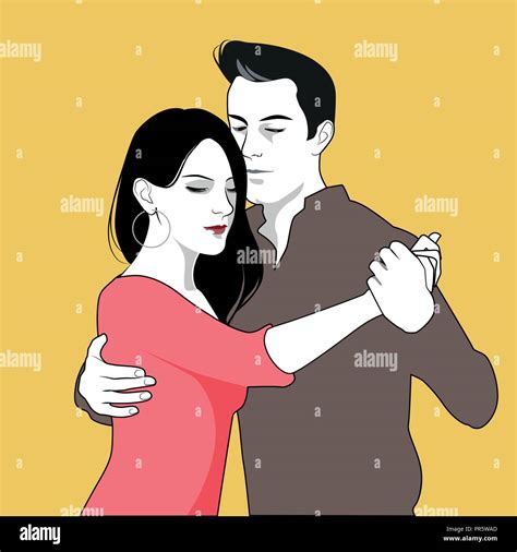 Tango Summer Couple Dancing Tango Stock Vector Image And Art Alamy