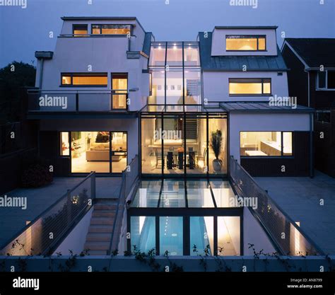 Modern House with basement pool, Hampstead - Exterior View - Rear ...