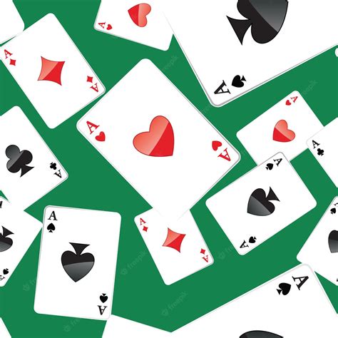 Premium Vector Aces Playing Cards Seamless Pattern