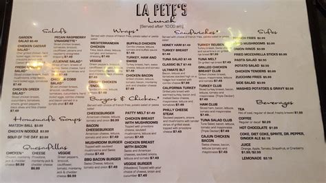 Menu At La Petes Pizzeria Independence