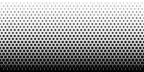 Black White Hexagonal Halftone Pattern Vector Art At Vecteezy