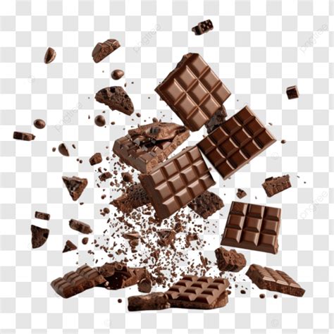 Chocolate Bars Floating In The Air Chocolate Bars Floating Air Png