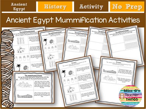 Ancient Egypt mummification process - differentiated worksheets and ...