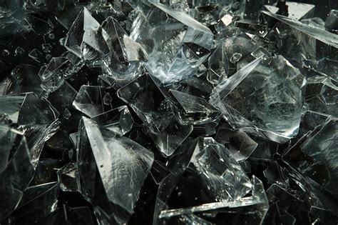 Premium Photo Hyper Photo Realistic Large Shards Of Broken Glass Dark