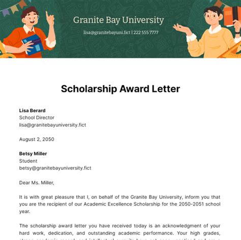 Free Award Letter Templates And Examples Edit Online And Download