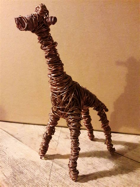 Copper Wire Wrapped Giraffe Sculpture Art Wire Giraffe Art