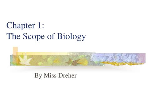 PPT Chapter 1 The Scope Of Biology PowerPoint Presentation Free