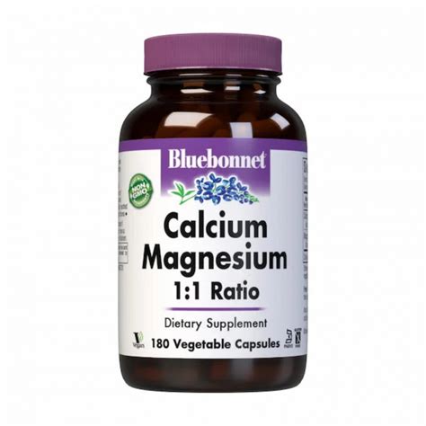 Bluebonnet Calcium Magnesium 1 1 180 Capsules