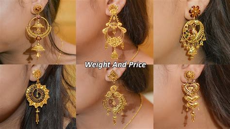 🌹beautiful Big Gold Earring Designs With Light Weight Apsara Fashions Youtube