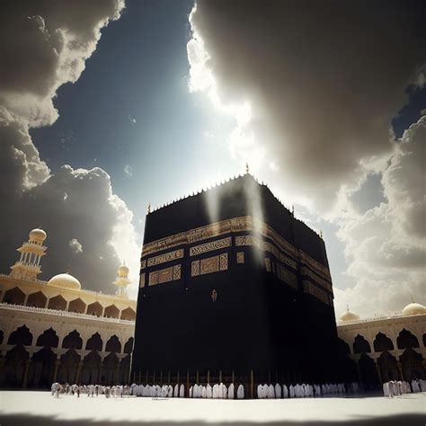 Premium Photo Ai Generated Illustration Muslim Pilgrims At The Kaaba