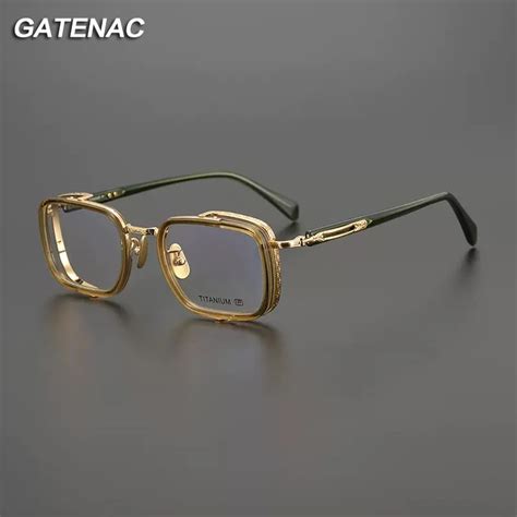 Marco De Gafas De Titanio De Acetato Vintage Para Hombres Y Mujeres