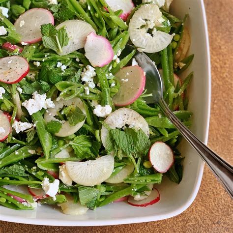 Snap Pea Salad With Radish Mint And Feta Roxana S Kitchen