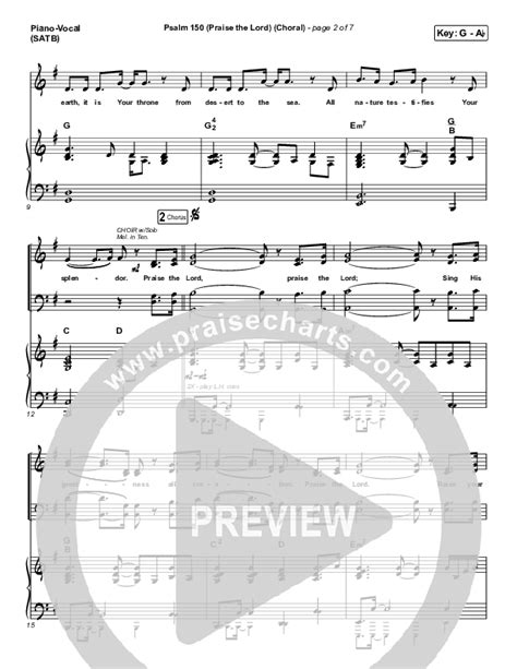 Psalm 150 Praise The Lord Choral Anthem Satb Sheet Music Pdf Matt