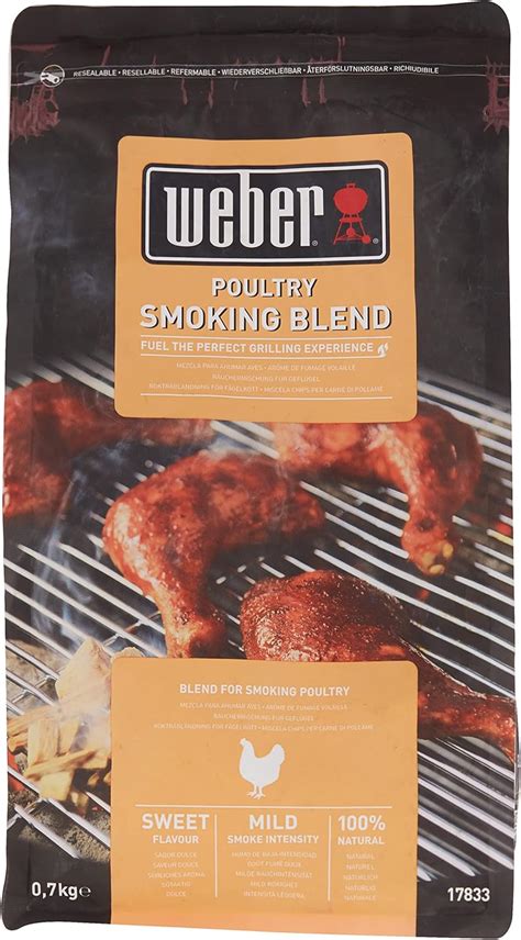 Weber Poultry Smoking Blend Wood Chips Hardwood Cooking Pellets 0 7