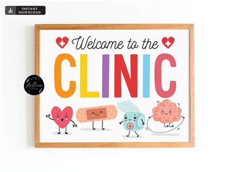 Welcome to the Clinic Sign School Health Office Poster - Etsy