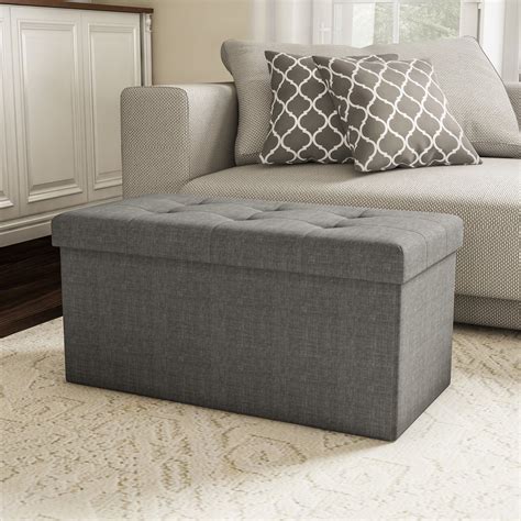 Large Folding Storage Bench Ottoman Storage Ottoman Bench Lavish