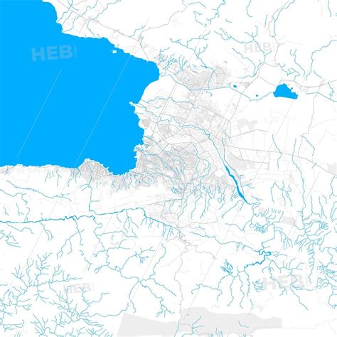 Rich Detailed Vector Area Map Of Delmas Ouest Haiti Print Template