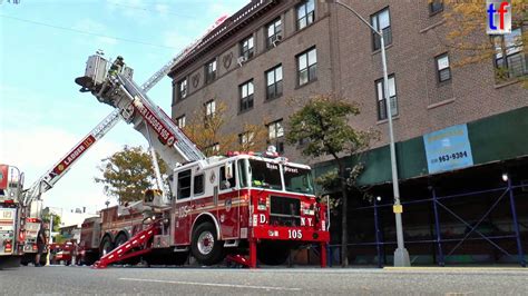 Fdny Tower Ladder In Operation Nd Alarm Brooklyn Ny Usa