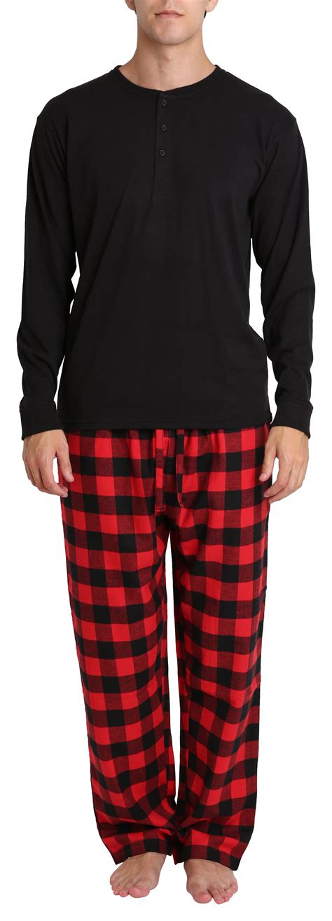 Adult Mens Flannel Pajama Jammies Big Tall Pant Long Sleeve Cotton Button Down Pj Shirt Set