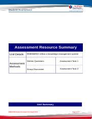 Bsbinm Assessment Docx Student Assessment Assessment Resource