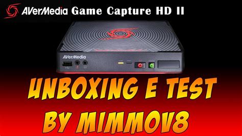 Avermedia Game Capture HD 2 Unboxing Test ITA YouTube