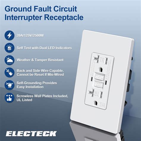 Electeck 5 Pack Gfci Outlets 20 Amp Outdoor Weather