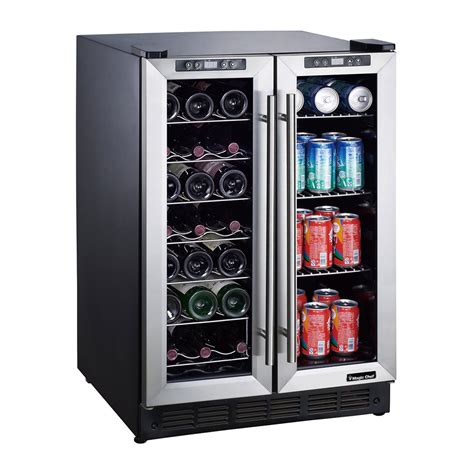 Magic Chef 24 In French Door Wine And Beverage Cooler With Dual Zone