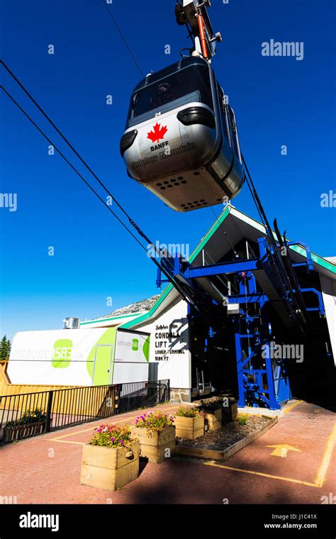 Sulphur Mountain Gondola Banff National Park Alberta Canada Stock