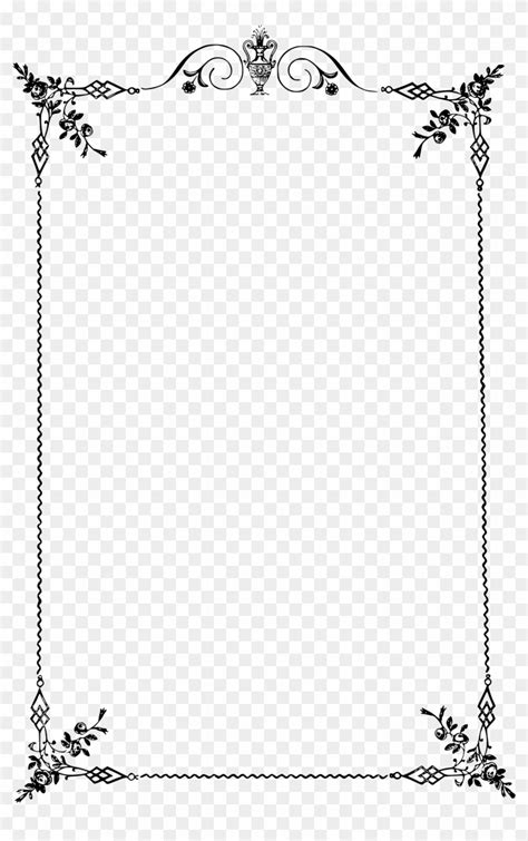 Elegant Frames Png Menu Frame Fancy Transparent Png 1552x2400