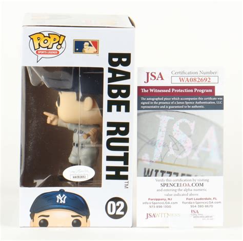 Wade Boggs Signed Yankees 02 Babe Ruth Funko Pop Vinyl Figure