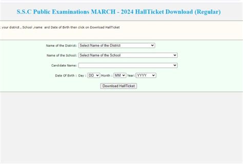 Ap Ssc Hall Tickets 2024 Direct Link