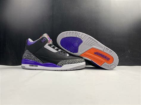 Air Jordan 3 Retro Black Court Purple - Robert Henrys