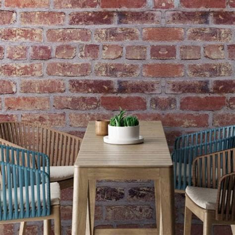 Red Brick Texture Peel And Stick Removable Wallpaper 8331 Etsy