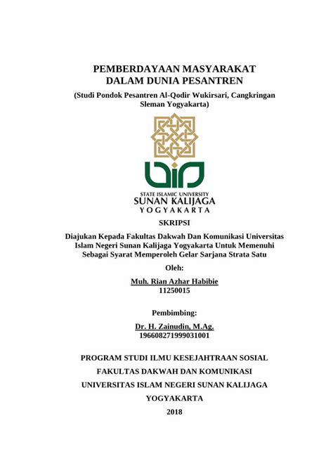 PDF PEMBERDAYAAN MASYARAKAT DALAM DUNIA PESANTRENdigilib Uin Suka Ac