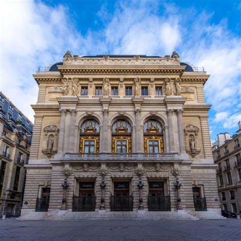 Exterior View Of The Opéra Comique National Theater Paris France