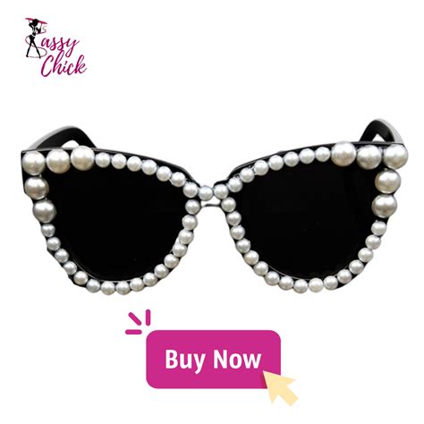 Vintage Pearl Sexy Cat Eye Sunglasses Shop Sassy Chick