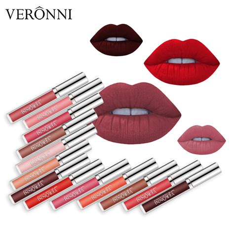 Veronni Matte Sexy Liquid Lip Gloss Matte Lipsick Long Lasting Waterproof Cosmetic Beauty Makeup