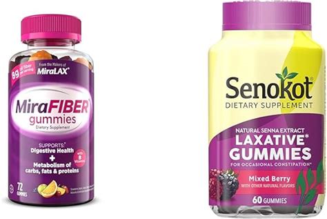 Miralax New Mirafiber Gummies And Senokot Dietary Supplement