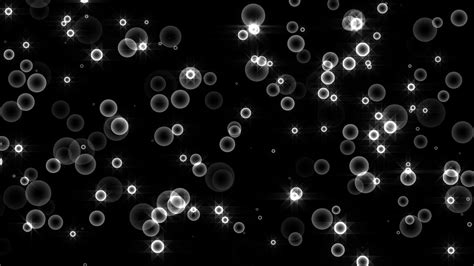 Black And White Floating Particles Glowing Particles Bokeh Free Hd