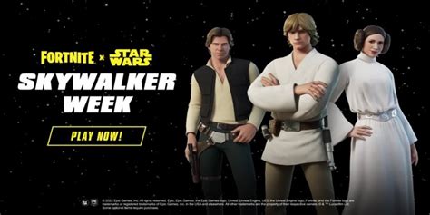 Fortnite S Skywalker Week Event Introduces Iconic Skins From Star Wars