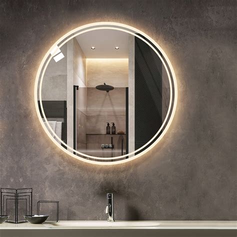 Ivy Bronx Alura Round Lighted Wall Mounted Bathroom Vanity Mirror