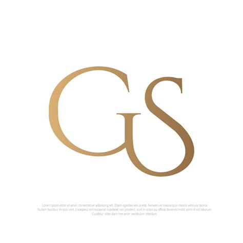 Gs Monogramm Logo Premium Vektor