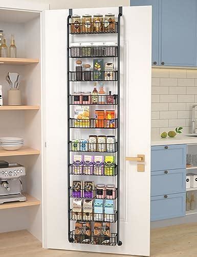 Amazon TIMEBAL 10 Tier Over The Door Pantry Organizer Rack Iron