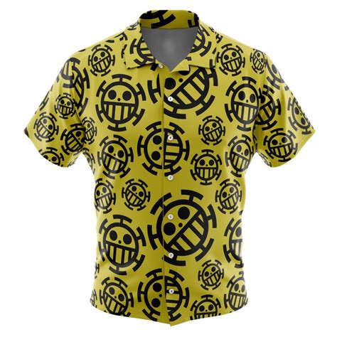 Strawhats Jolly Roger One Piece Button Up Hawaiian Shirt Animebape