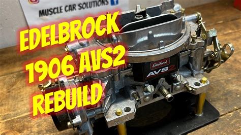 Edelbrock Avs Rebuild Live Youtube